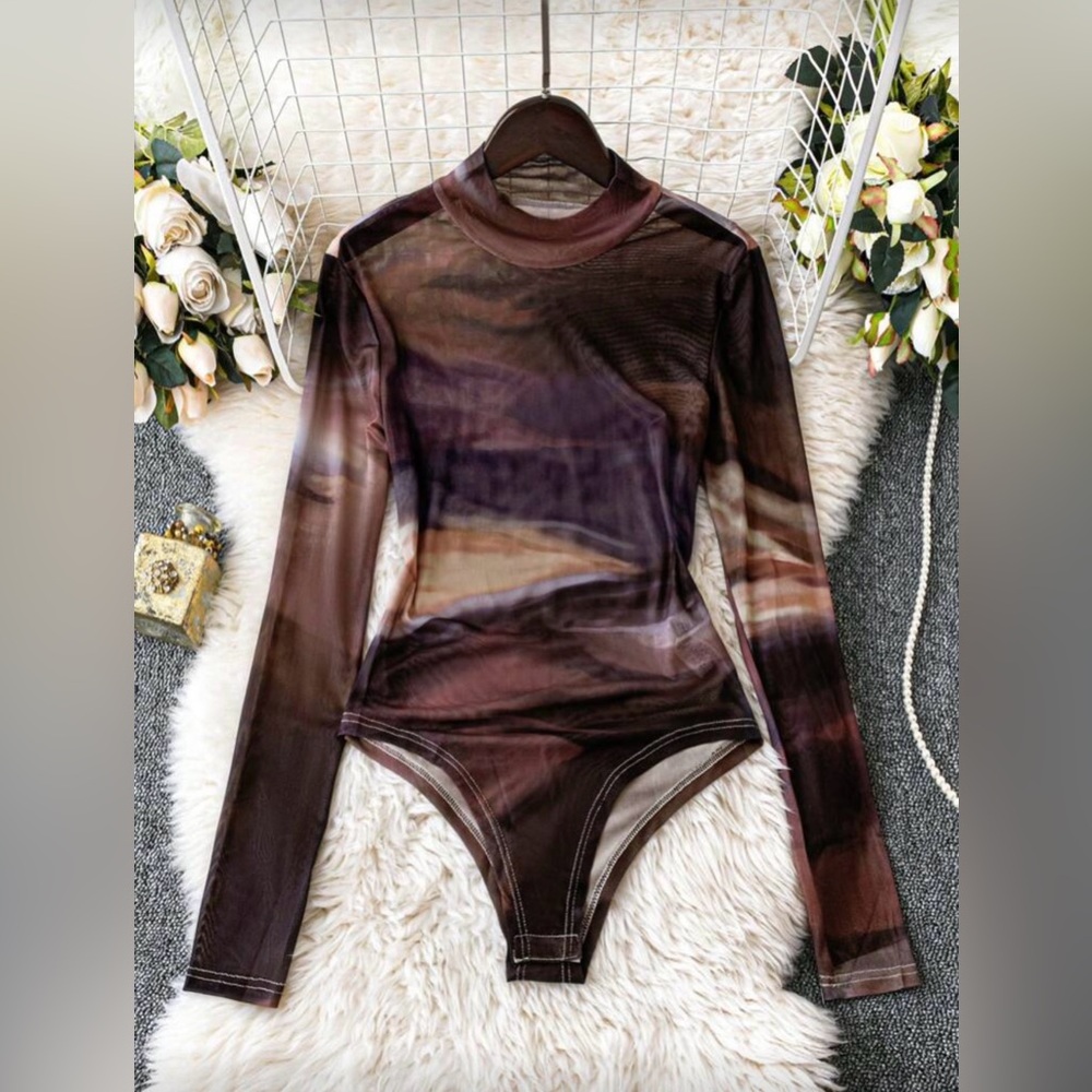 Sheer Long Sleeve Bodysuit